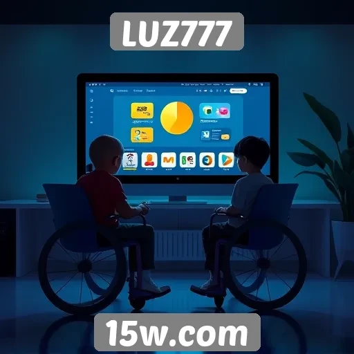 Acessibilidade e interface do site LUZ777